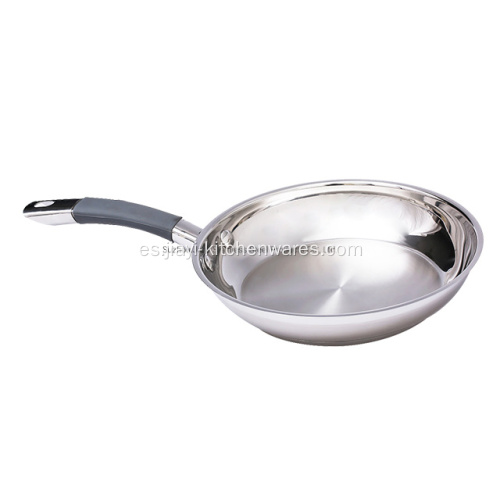 Tapas de vidrio plano wok de acero inoxidable 304